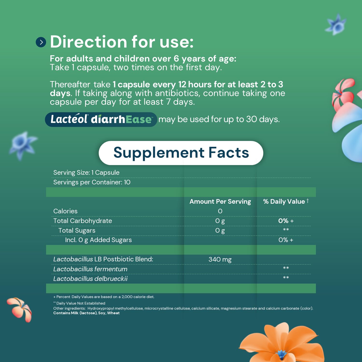 Lact  ol DiarrhEase- a Safe, Drug Free and Clinically Tested Postbiotic Strain That Helps Soothes Occasional Digestive Upset and