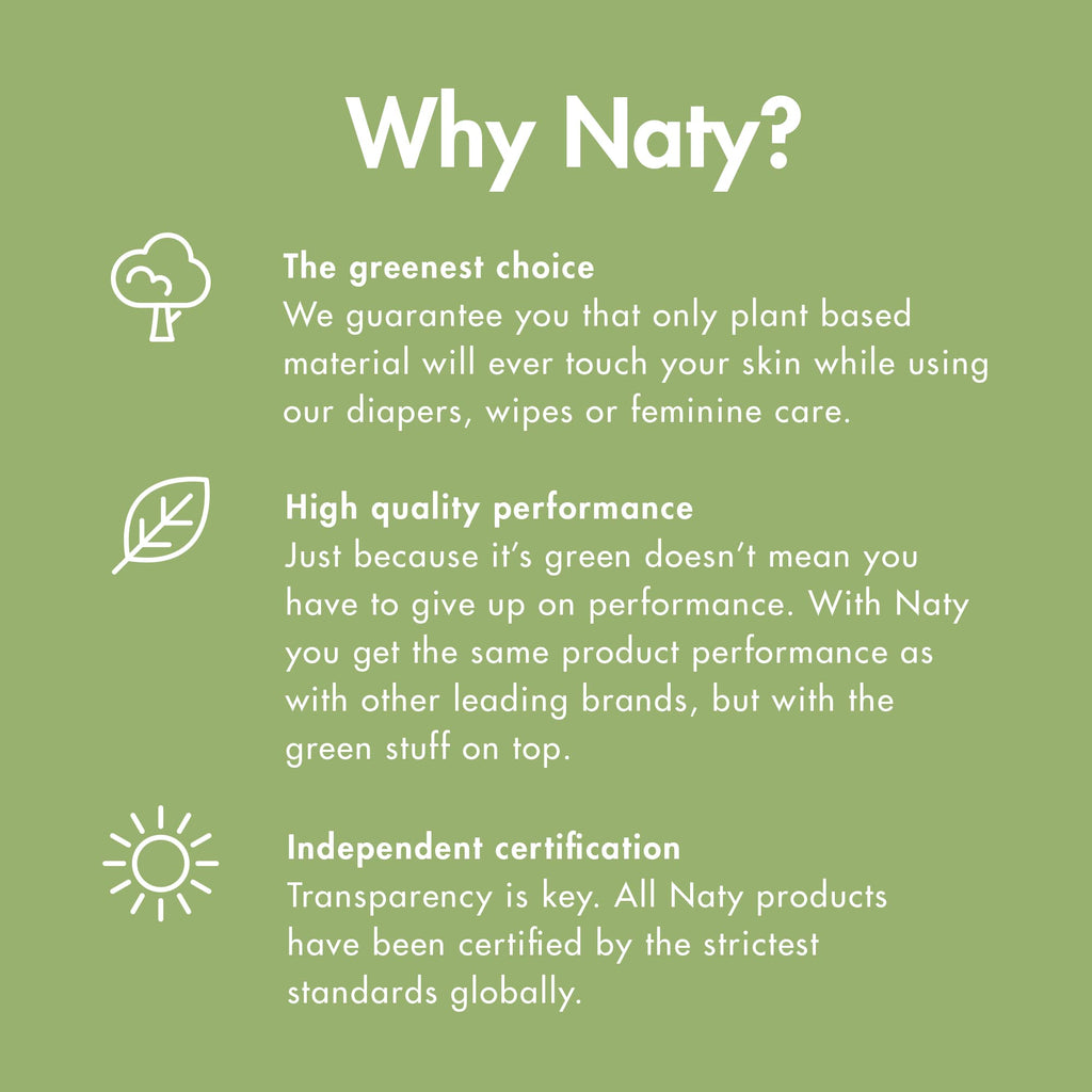 Eco by Naty Sanitary Pads Super - Plantbased and Absorbent Sanitary Pads for Women, Organic Cotton Menstrual Product, Better for