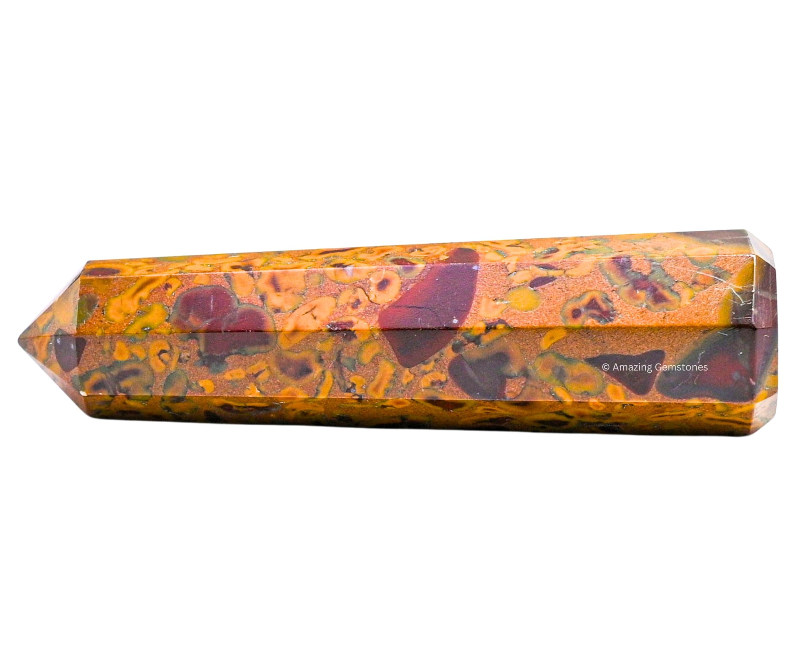 Fruit Jasper Crystal Towers ~ Natural Healing Crystal Point Obelisk for Reiki Healing and Crystal Grid (3- Inch)