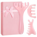ProSuites 3Pcs Scalp Massage Tool for Head Massager Tool Pink Resin Gua Sha Comb for Relaxation Christmas,Stocking Stuffs