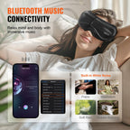 VEVOR Eye Massager with Heat, Heated Eye Massage Mask with 5 Modes and Bluetooth Music, 180 Foldable Eye Care Massager for Eye S