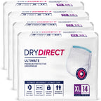 Dry Direct Ultimate Underwear, Made-in-USA Adult Diapers, Max Absorbency Disposable Incontinence Protection - X-Large (Case of 5