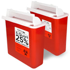Oakridge Products Sharps Container for Home Use and Professional 5 Quart (2-Pack), Biohazard Needle and Syringe Disposal, Mailbo