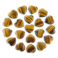 Nvzi Tumbled Polished Natural Tigers Eye Crystal Heart Stones, Crystals and Healing Stones Quartz Bulk for Wicca, Reiki, Healing