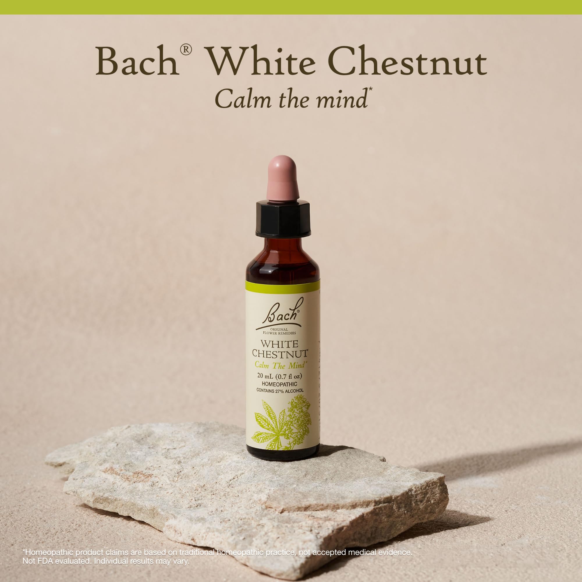 Bach Original Flower Remedies, White Chestnut - Calm The Mind - Natural Homeopathic Flower Essence for Emotional Balance - Vegan