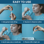 Shusher Care Saline Ampoules - Saline Solution for Nebulizer, Sodium Chloride 0.9% for Nose & Eyes, Nasal Cleanse for Babies, Ki