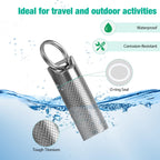 Opret Titanium Pill Container with Keychain & Necklace, Waterproof Pill Case for Emergency Aspirin & Nitroglycerin, Mini Pill Ho
