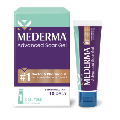 Mederma Advanced Scar Gel, Treats Old and New Scars, Reduces the Appearance of Scars from Acne, Stitches, Burns and More, 50 Gra