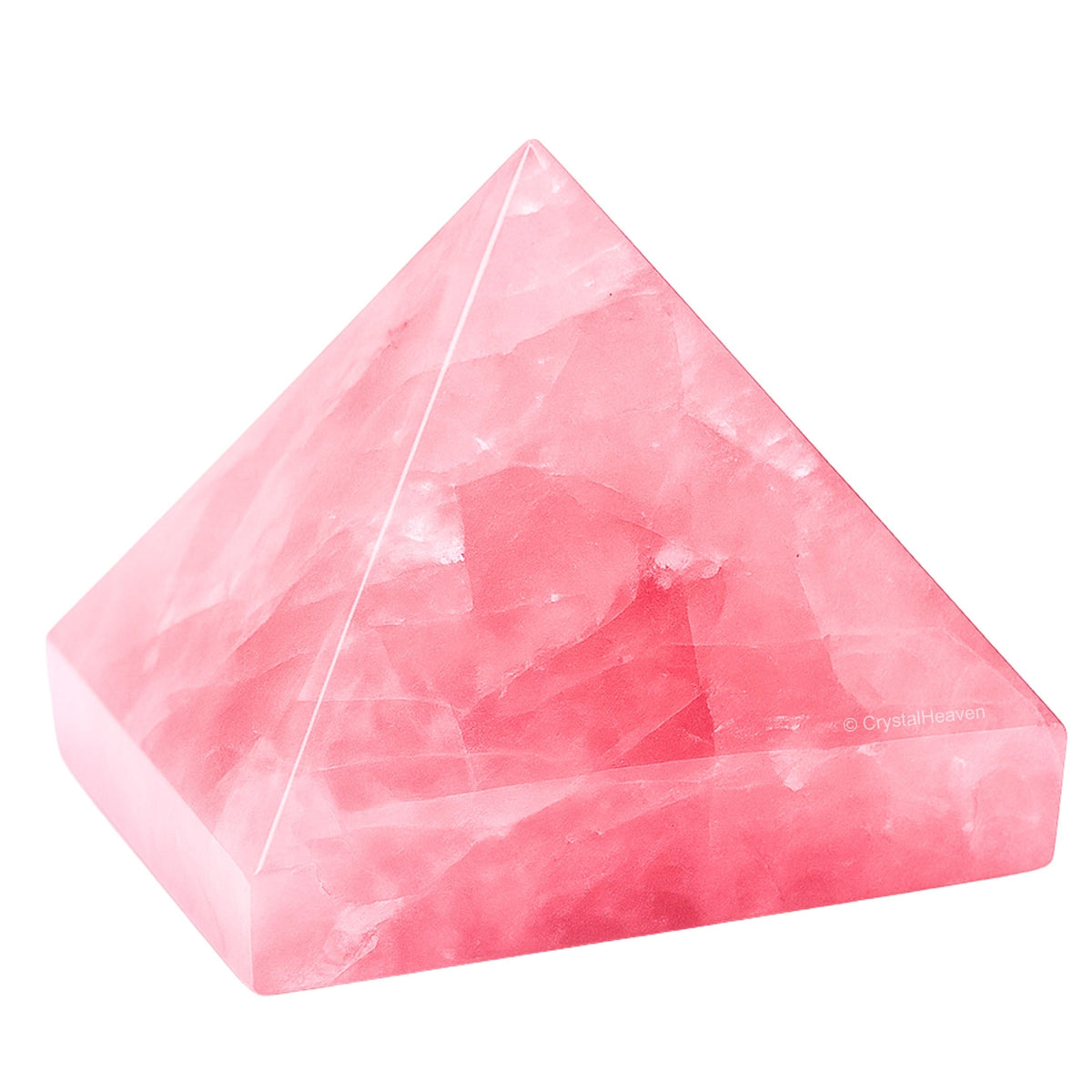 Certified Rose Quartz (Star) Pyramid  2inch Inch Crystal Pyramid For Positive Energy, Vastu, Reiki, Feng Shui And Chakra Healing E
