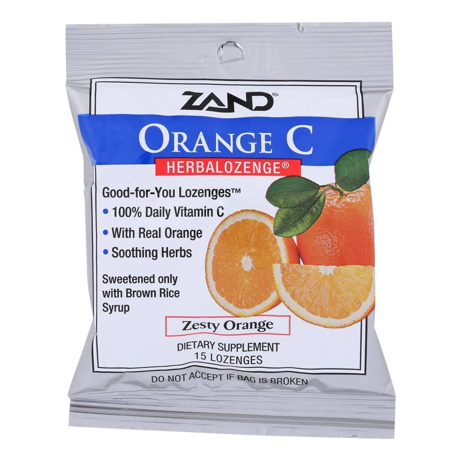 ZAND LOZENGES HRBL VITC ORANGE 15PC