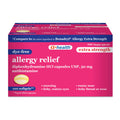 A+Health Extra Strength Allergy Relief Dye-Free Medicine, Diphenhydramine 50mg Softgels, Maximum Strength, 100 Count