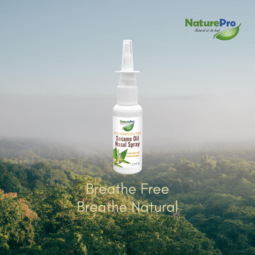NATUREPRO Sesame Oil Nasal Spray 2 Pack with 100% Pharmaceutical Grade Sesame Oil to Offer a Natural Way to Lubricate Your Nasal