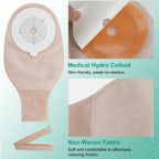 SUCONBE 25pcs Ostomy Bag with Clamp Closure, colostomy Supplies, One Piece Drainable Pouches for Ileostomy Stoma Care