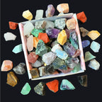 80+Pcs(5lb) Natural Rocks for Tumbling,24+Kinds Bulk Gemstone Raw Crystals Rough Stones for Polishing Wicca & Reiki Crystal Heal