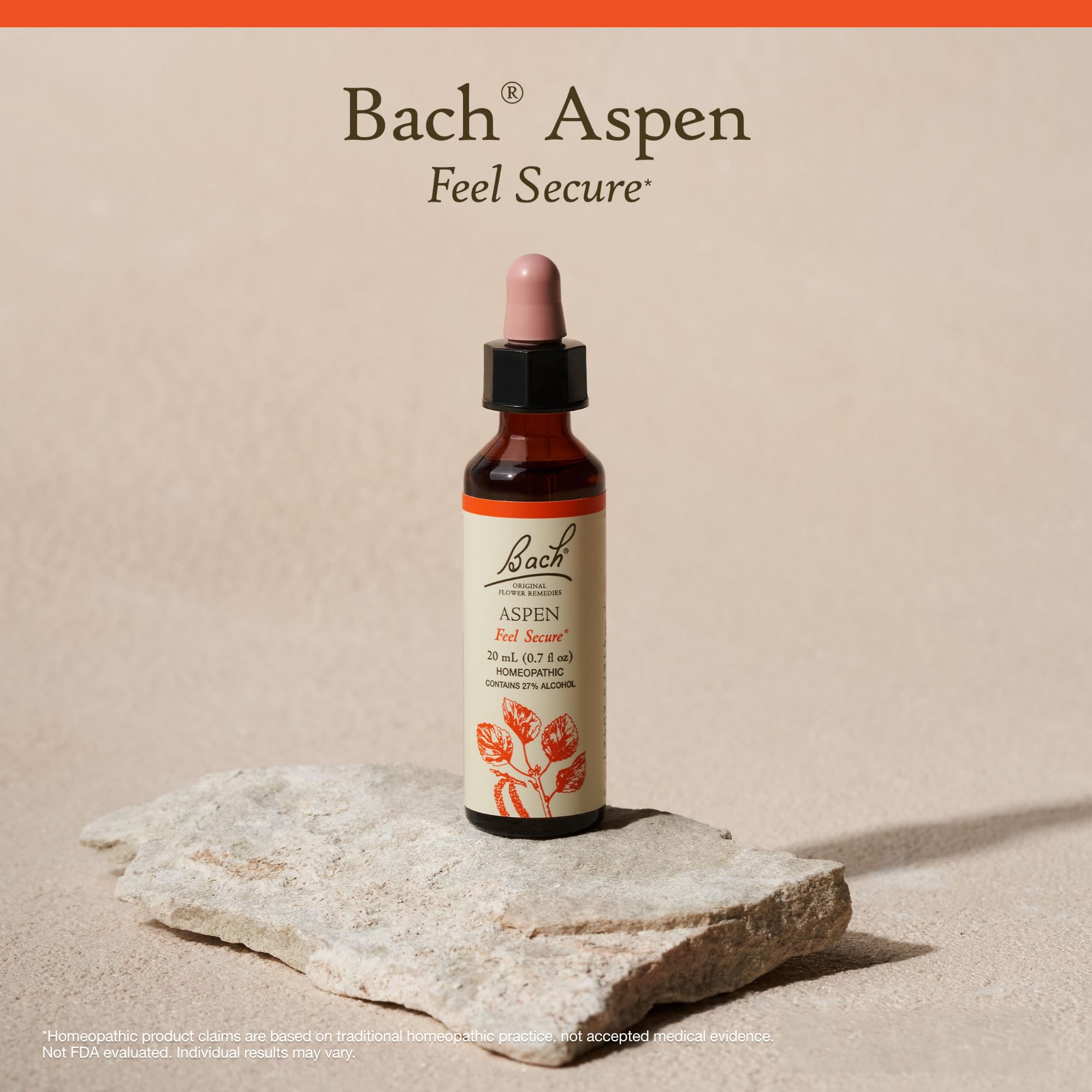Bach Original Flower Remedies, Aspen - Feel Secure - Natural Homeopathic Flower Essence for Emotional Balance - Vegan, Gluten Fr