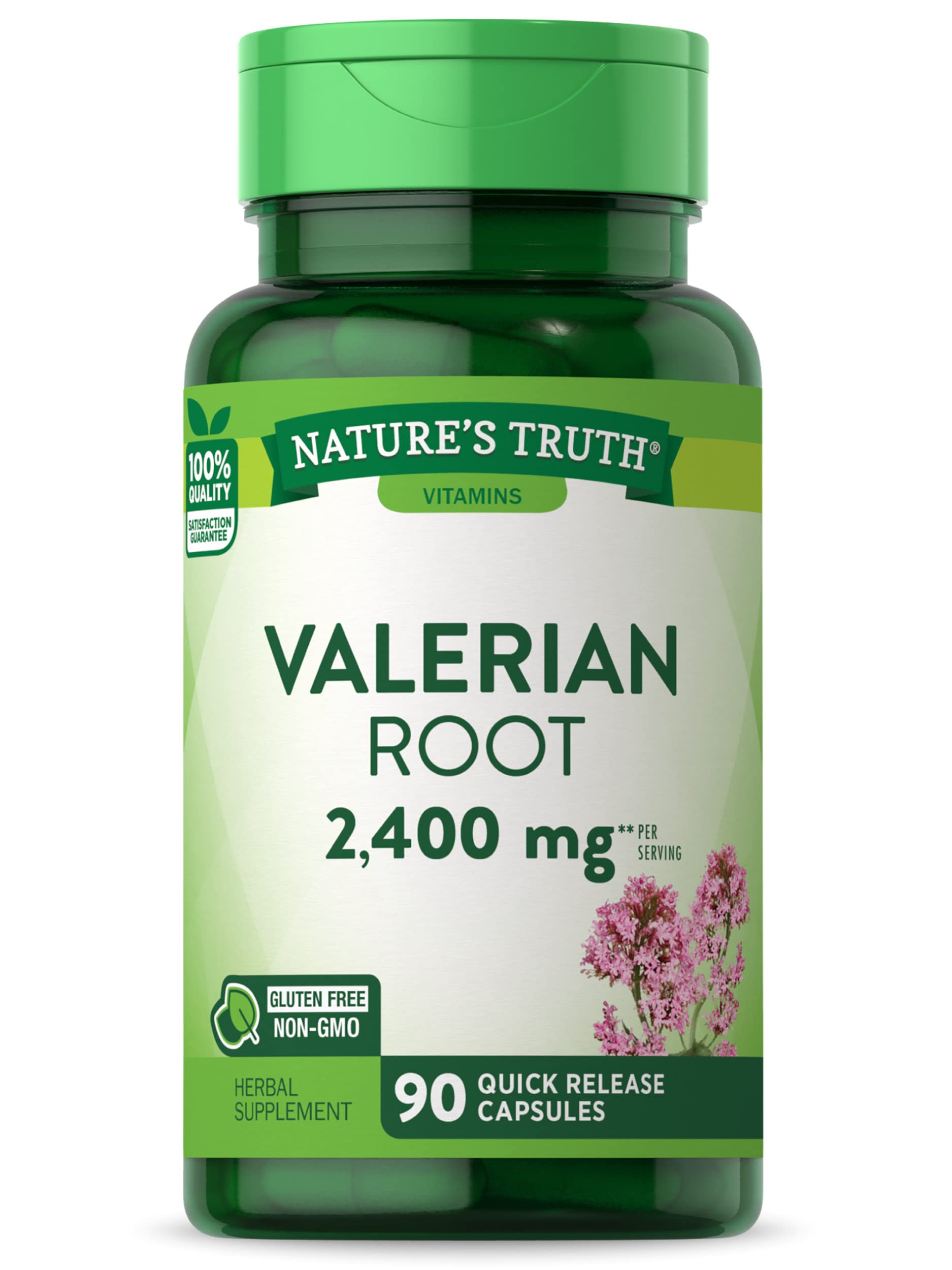 Natures Truth Valerian Root Capsules | 2400mg | 90 Count | Non-GMO & Gluten Free Supplement
