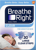 Breathe Right Nasal Strips Clear Large - 30 Strips