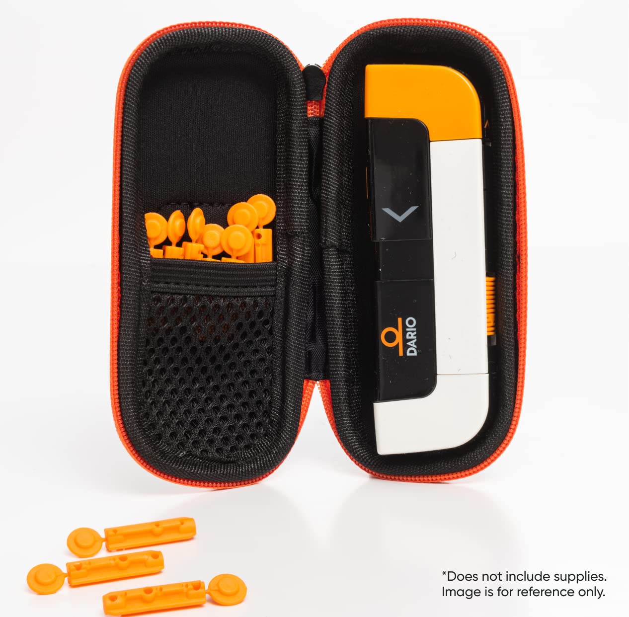DARIO Diabetes Travel Case Bag - For Glucose Monitor Kit & Other Diabetic Supplies (Small, Black)