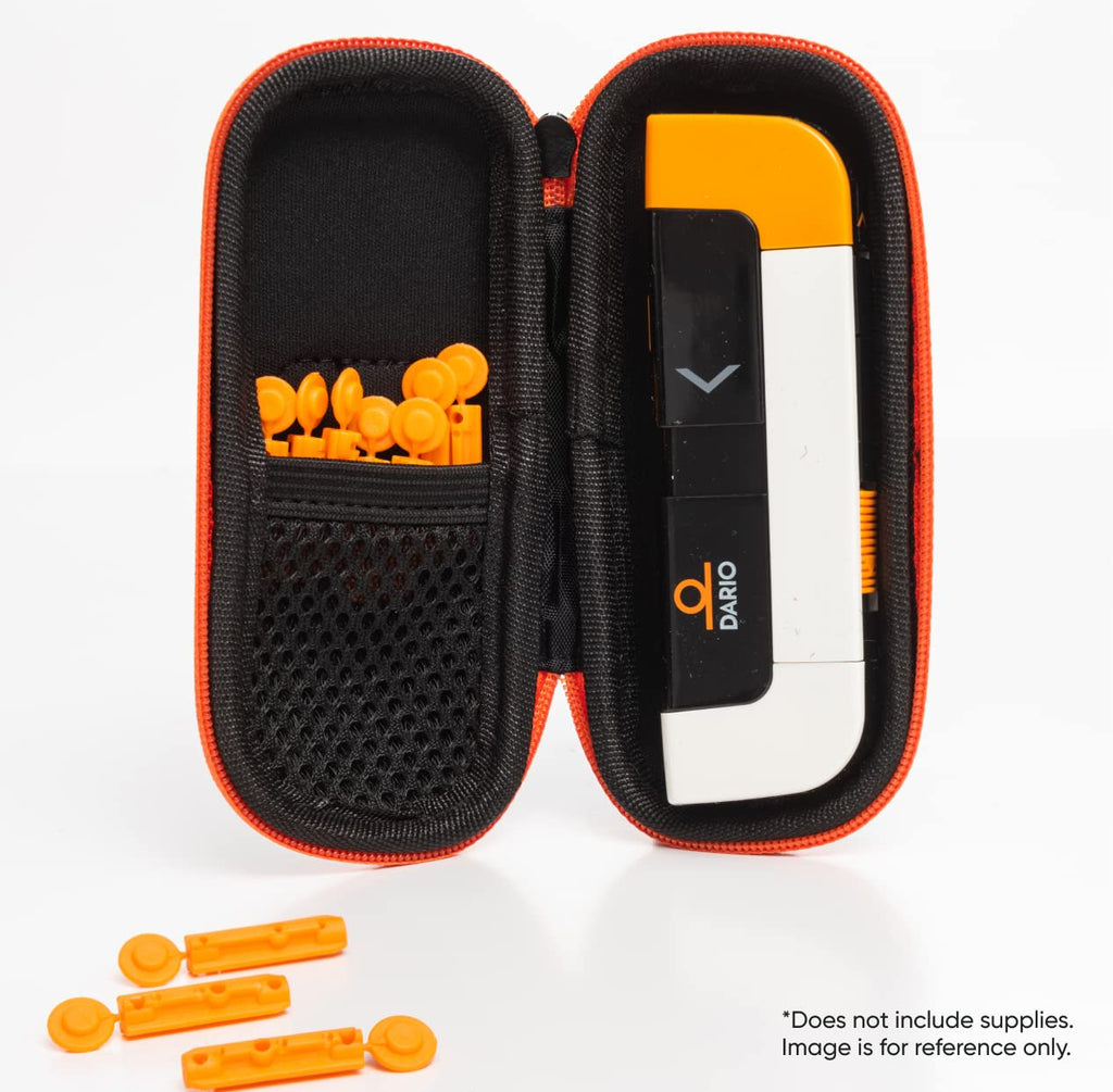 DARIO Diabetes Travel Case Bag - For Glucose Monitor Kit & Other Diabetic Supplies (Small, Black)
