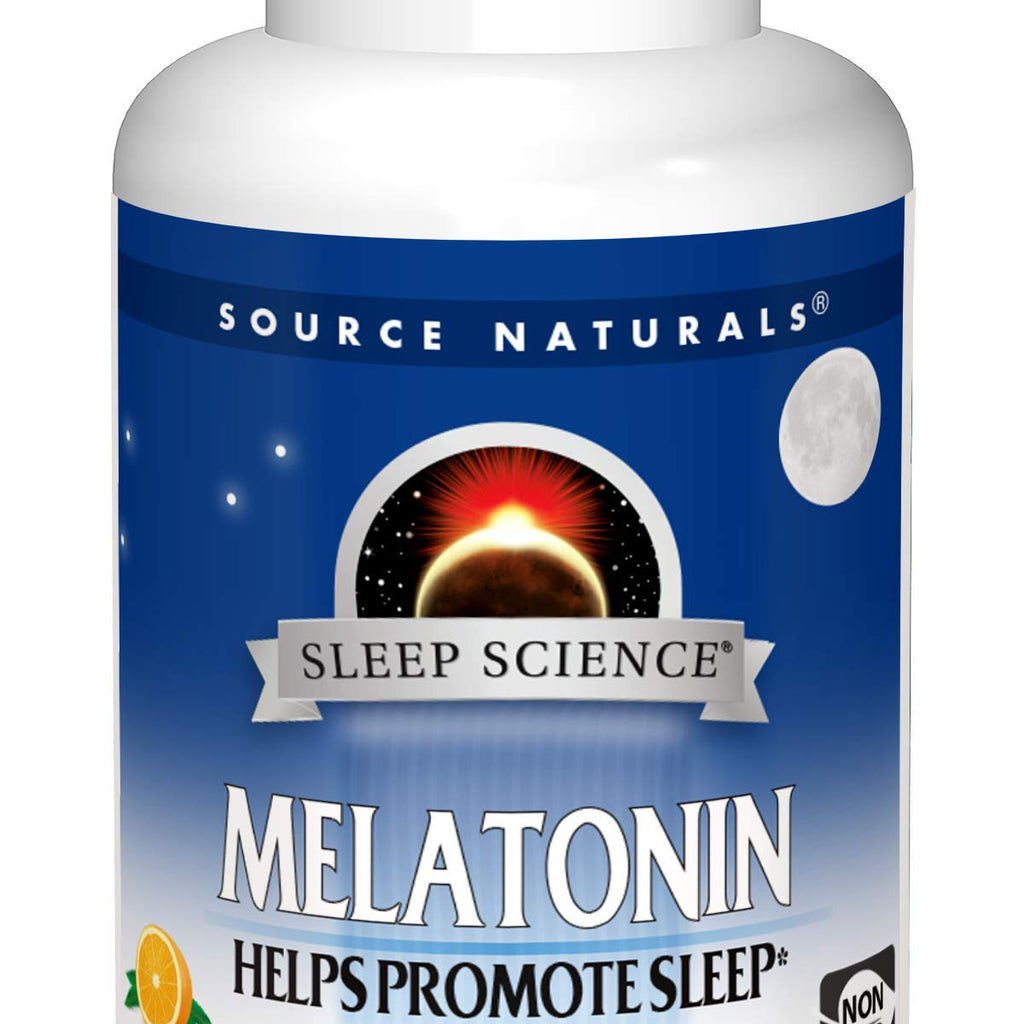 Source Naturals Melatonin, Dietary Supplement That Supports Sleep* 5 mg - 200 Orange Flavored Lozenges