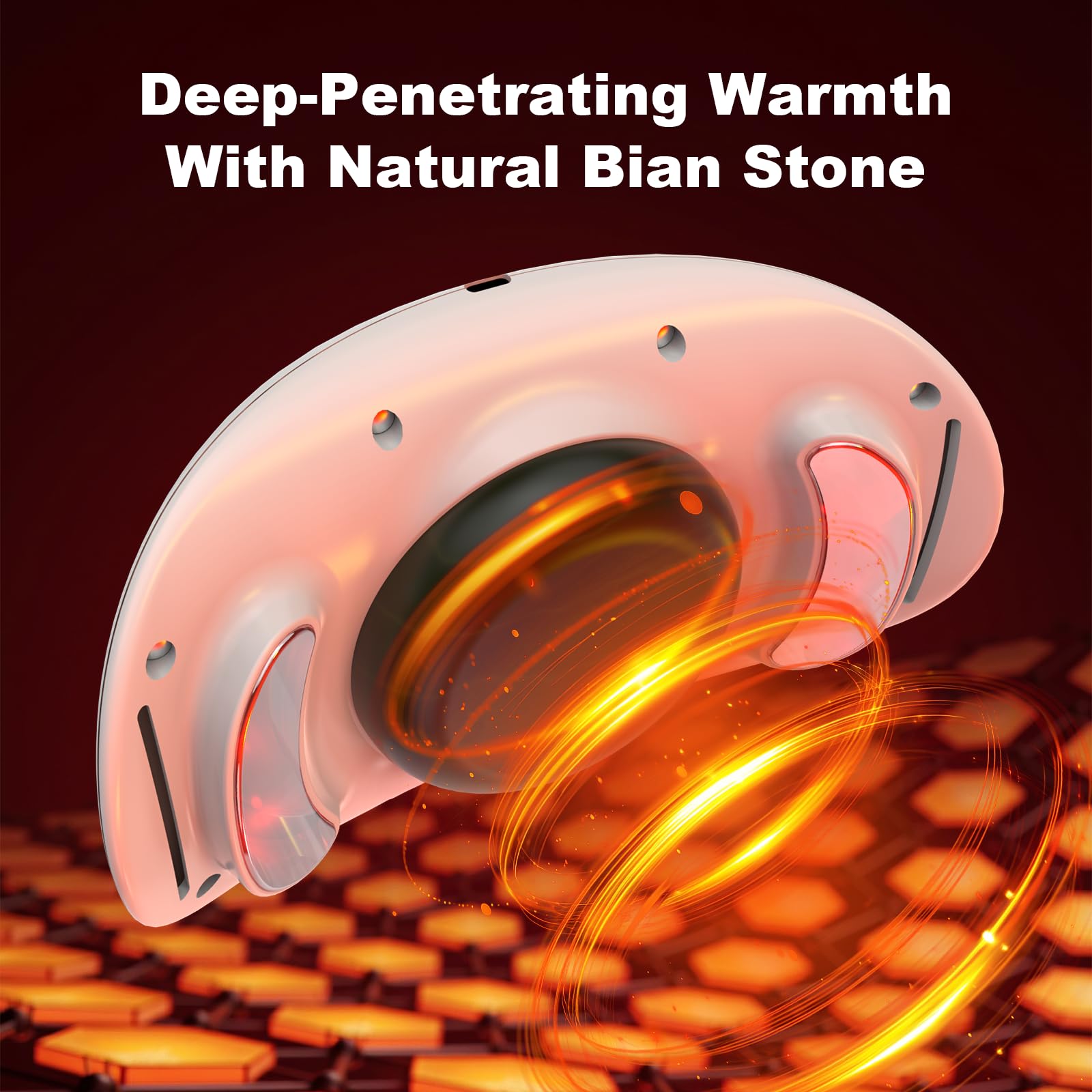 3-in-1 Electric Abdominal Massager with Heating Pad, Stomach Massage for Digestion Support, Hot Stone Heating Pad with Vibration