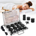 Primachen Hot Stones Massage Warmer Kit, 21 Pcs Hot Stones Massage Set, Hot Rocks Basalt Massage Stones for Home Spa Warming The