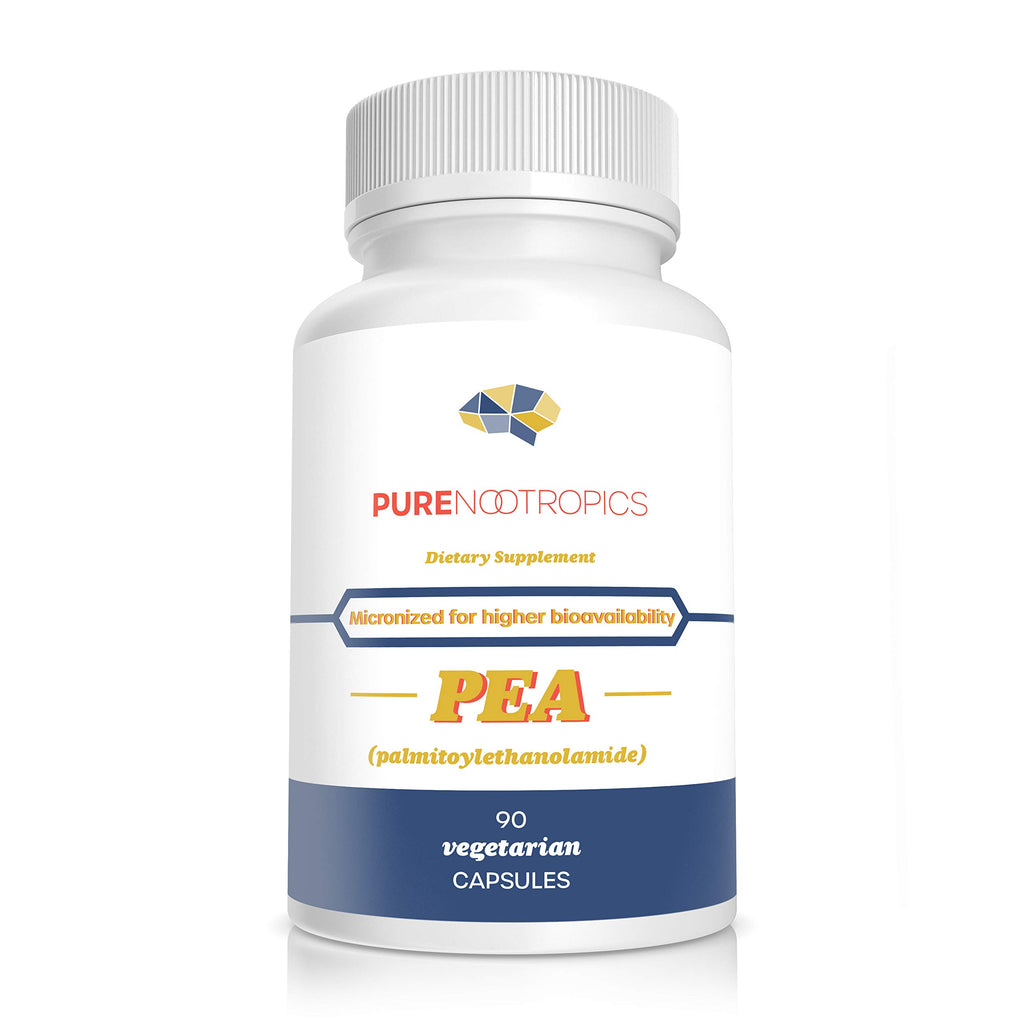 Pure Nootropics - Palmitoylethanolamide (Micronized Pea) 400 mg Capsules | 90 Veg Caps Value Pack | Supports Relief from Occasio