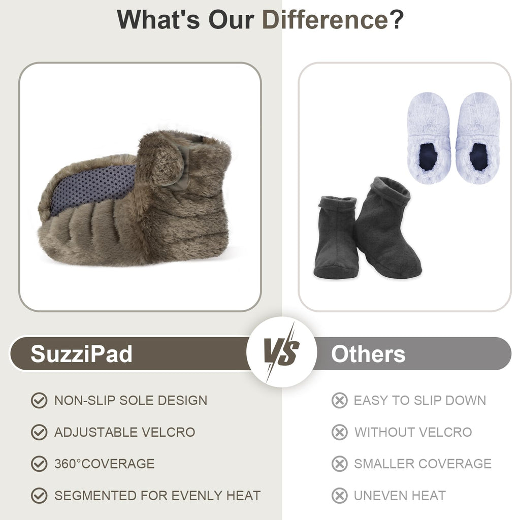 Microwavable Booties for Discomfort Reduction, Heated Foot Warmers for Reduce Aching, Foot Heater, Microwave House Shoes for Col
