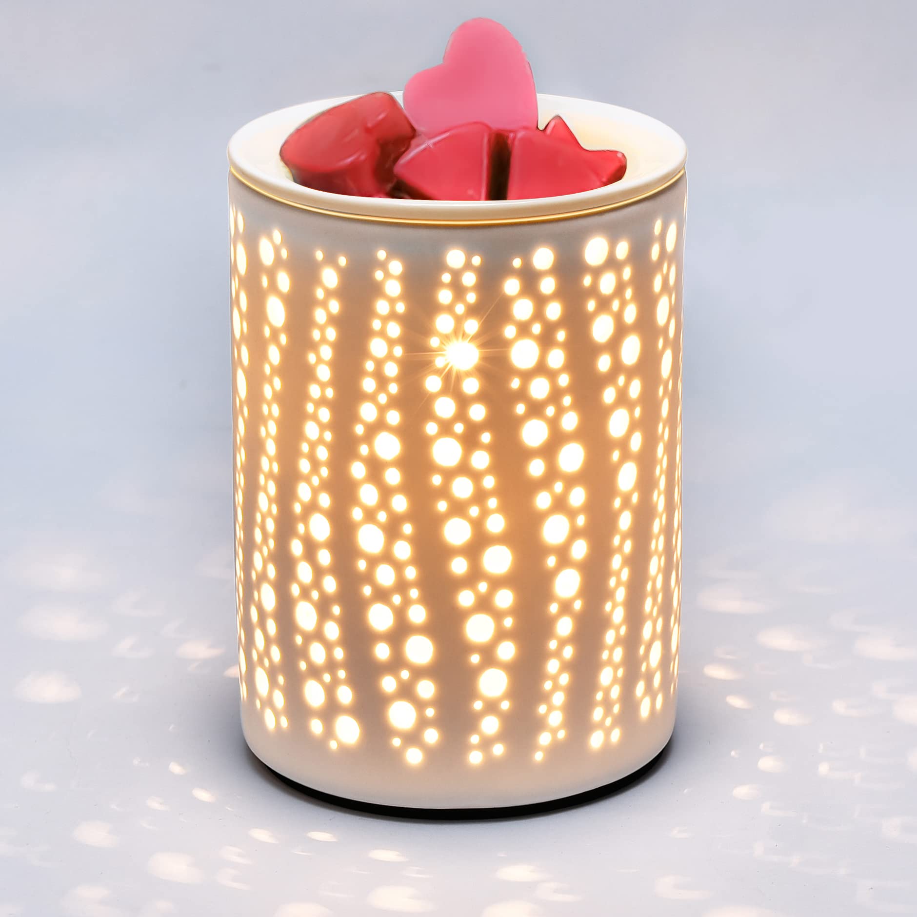 Wax Melt Warmer, Essential Oil Burner, 3-in-1 Heater Removable Tray for Warming Scented Candles to Bedroom Living Room Decor, Id
