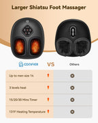 COMFIER 2025 Shiatsu Foot Massager with Heat,Compression,Kneading &Rolling,Foot Massager for Neuropathy,Plantar Fasciitis,Upgrad
