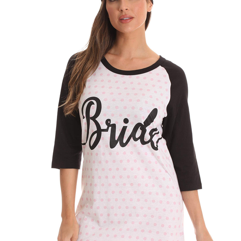 Just Love Bridal Party Sleep Shirt with Sleep Mask 6786-259-L