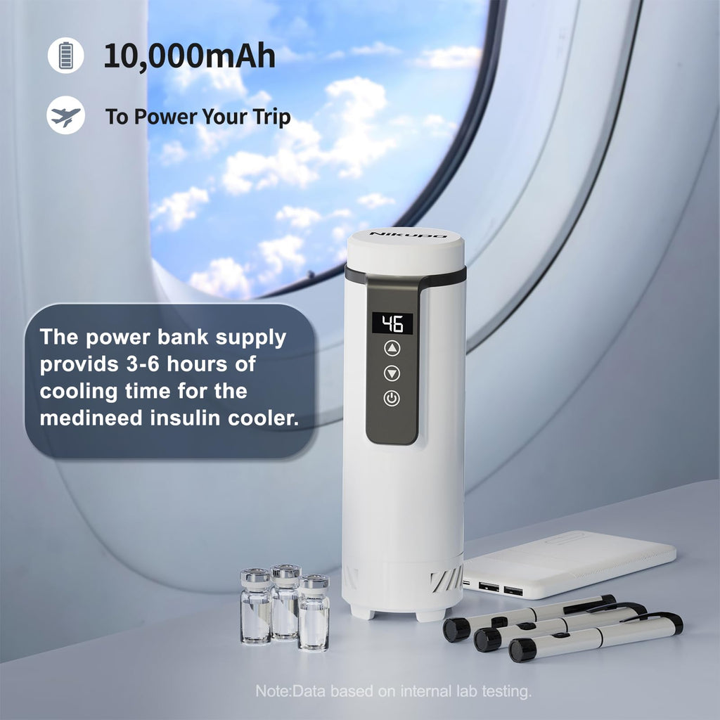 Insulin Cooler Travel Case TSA Approved, Portable Refrigerated Medical Cooler (1-7 Medication Pens), Diabetes Travel Case for In