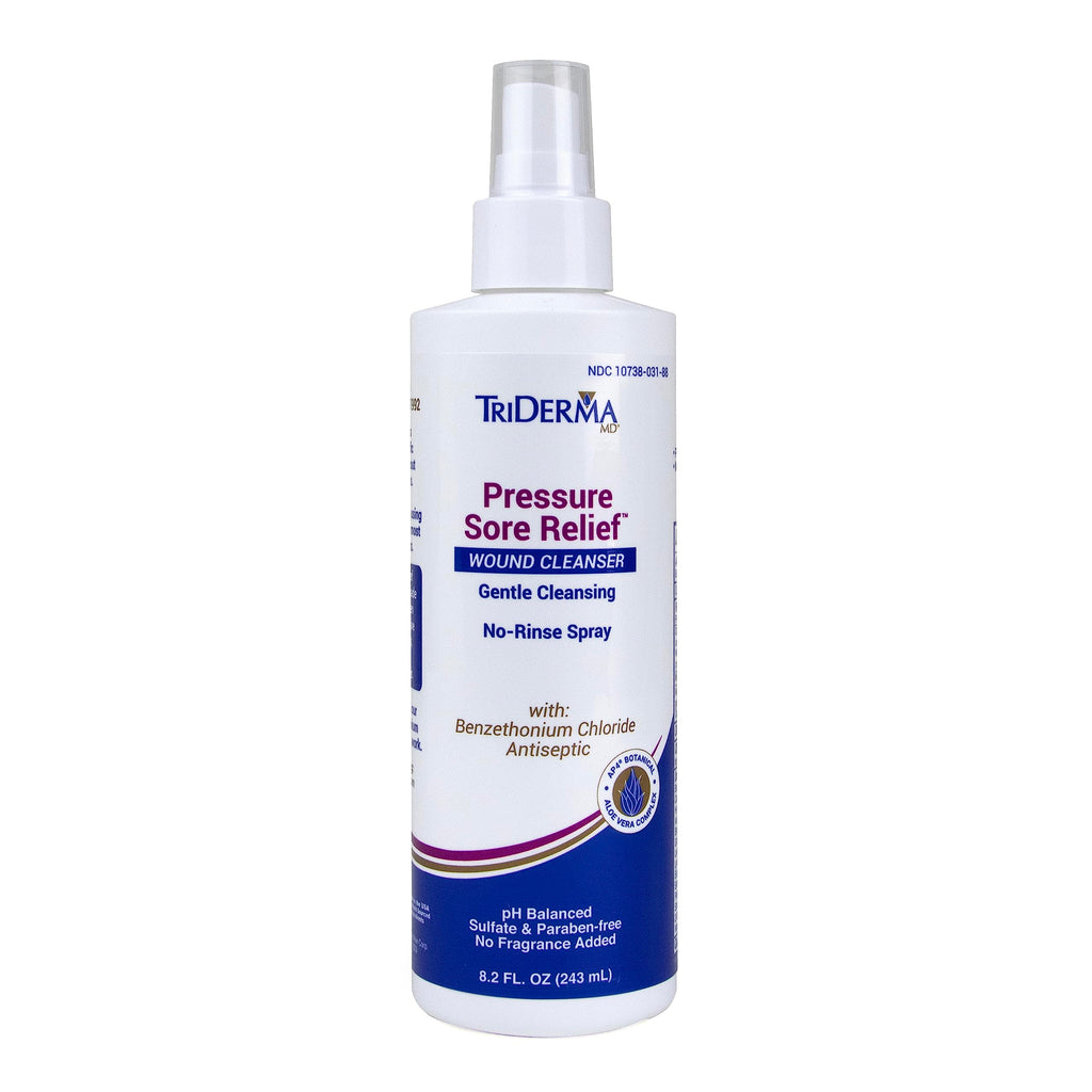 TriDerma Pressure Sore Relief Wound Cleanser, Gentle Cleansing for Bed Sores, Ulcers, Pressure Sores, Wounds and Hard-to-Heal Sk