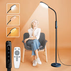 PRIMETEK Happy Lamp10000 Lux Mood Lamp, Dual Control Remote,Touch Screen Sad Lamp, Adjustable LED Floor Lamp, UV-Free Sun Light,