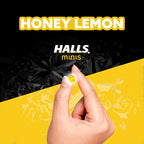 HALLS Minis Honey Lemon Flavor Sugar Free Cough Drops, 8 Packs of 24 Drops (192 Drops Total)