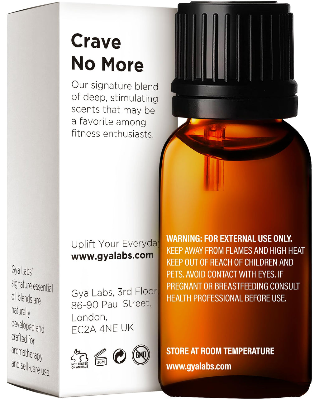 Gya Labs Crave No More Essential Oil Blend - 100% Pure Natural, Herbaceous & Uplifting (0.34 Fl Oz)