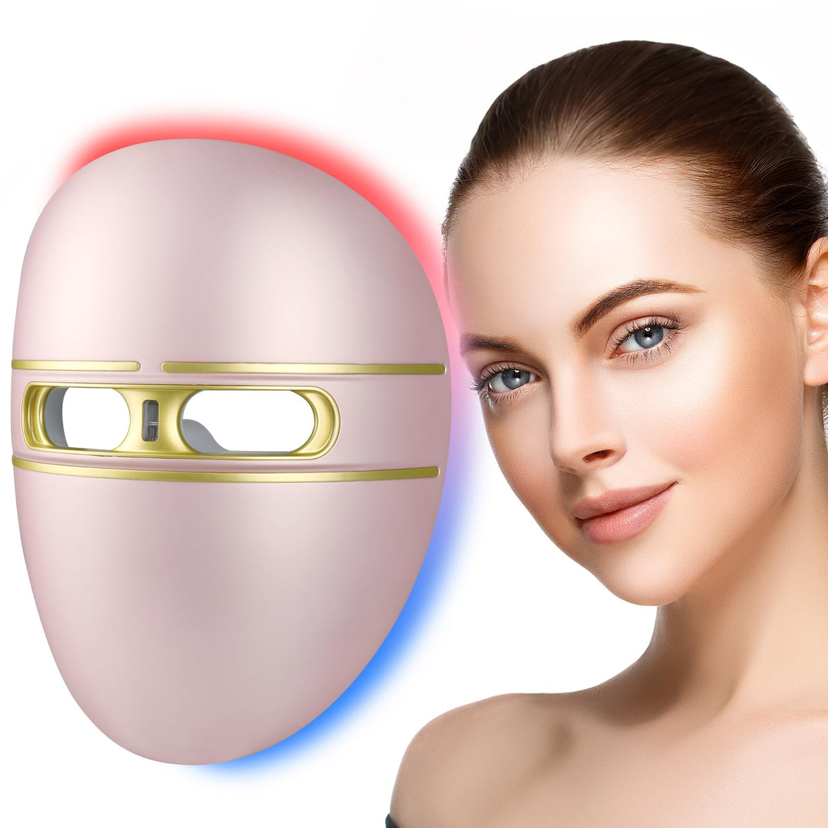 F FIWENE ProGrade LED Red Light Therapy for Face Facial Mask with Infrared