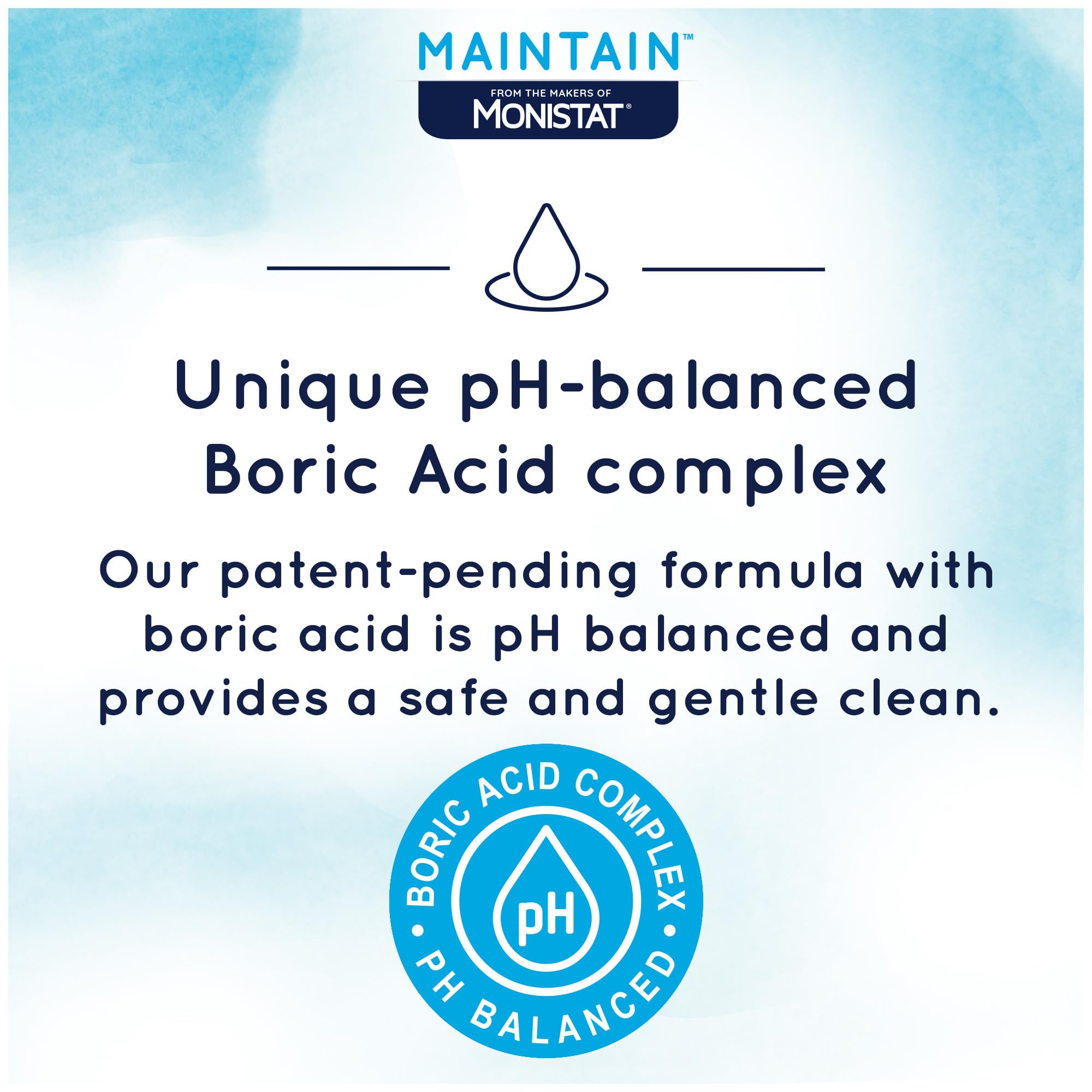 Monistat Boric Acid Feminine Cleanser, Fragrance Free Feminine Wash, 10 Fl Oz, 3 Pack