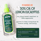 Murphys Naturals Mosquito & Tick Bug Repellent Spray, Oil of Lemon Eucalyptus for Skin + Outdoor Gear, DEET-Free, 4 Ounce Pump,