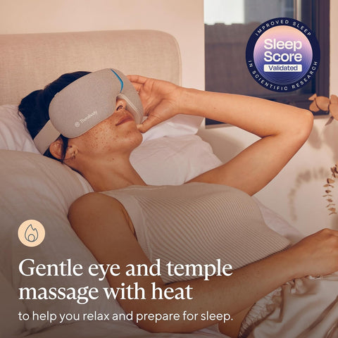TheraGun Therabody SmartGoggles (1st Generation) Heated Eye Mask, Blackout Sleep Mask & Temple Massage for Personalized Relaxati