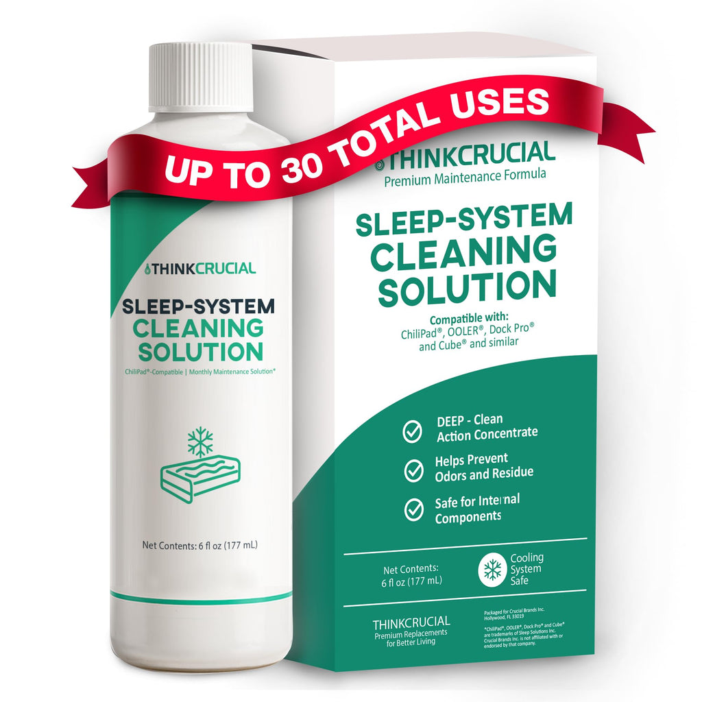 Think Crucial [30x Uses Sleep System Cleaner - Compatible with Chilipad, Chili Sleep Dock Pro, OOLER & Cube Cooling Pad Systems 