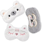 3 Pieces Cartoon Cute Cat Sleeping Eye Mask, Cute Sleeping Eye Mask, Soft Plush Eye Mask, Cartoon Style, Night Sleeping Eye Mask