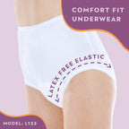 3-Pack Womens White Nylon and Lace Regular Absorbency Incontinence Panties Small (Fits Hip 35-37)