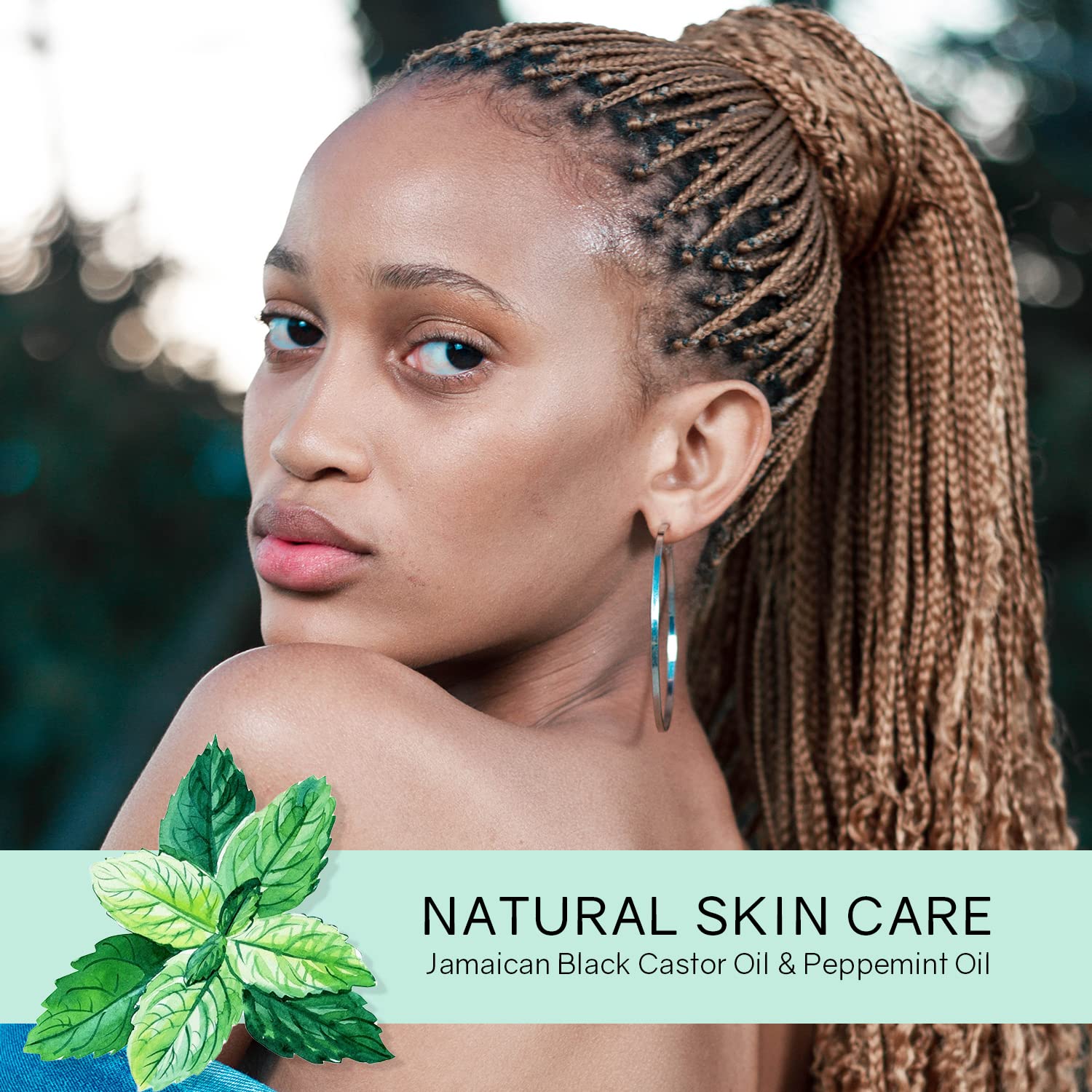Sunny Isle Jamaican Black Castor Oil with Peppermint 4oz | Promotes Longer, Thicker, Hair | Soothes Dry Itchy Scalp | Moisturize