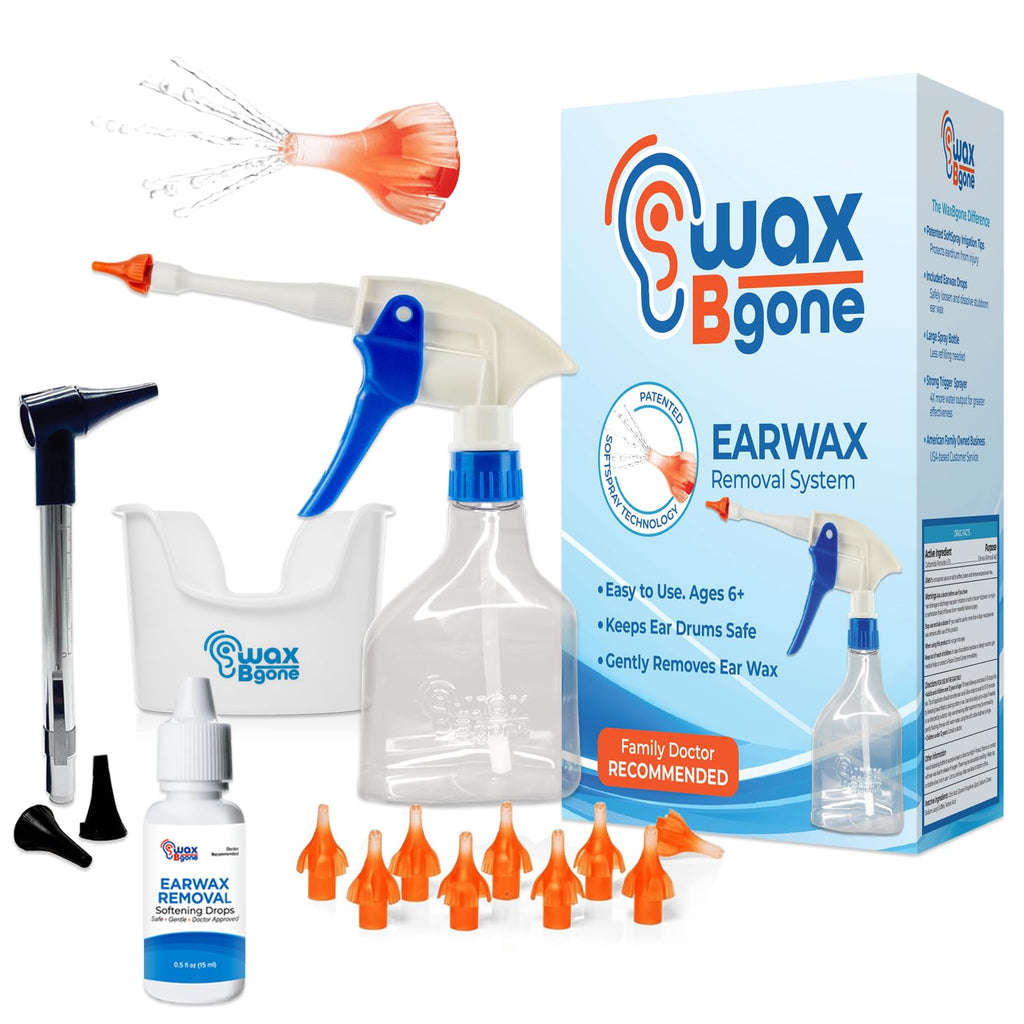 WaxBgone Earwax Removal Kit - Fast, Gentle, and Effective Ear Wax Removal Kit - Dissolve and Remove Earwax at Home - Includes Ea