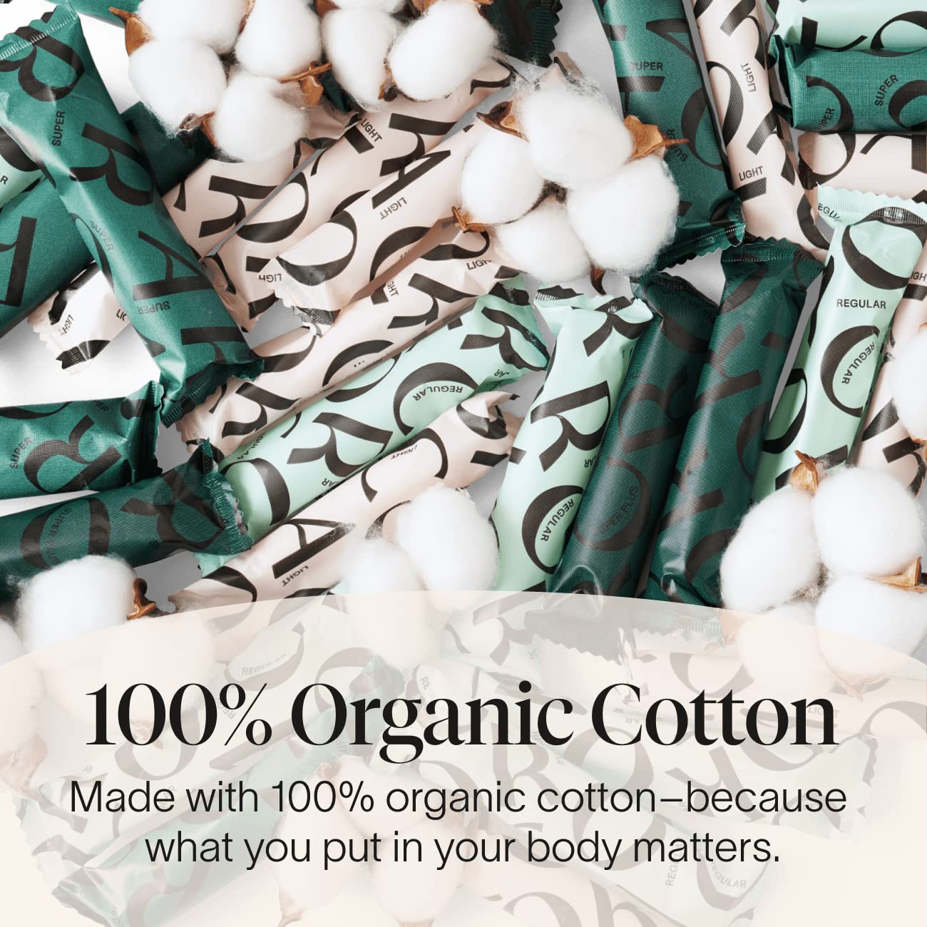 Cora Organic Applicator Tampons | Light Absorbency | 100% Organic Cotton, Unscented, BPA-Free Compact Applicator | Leak Protecti