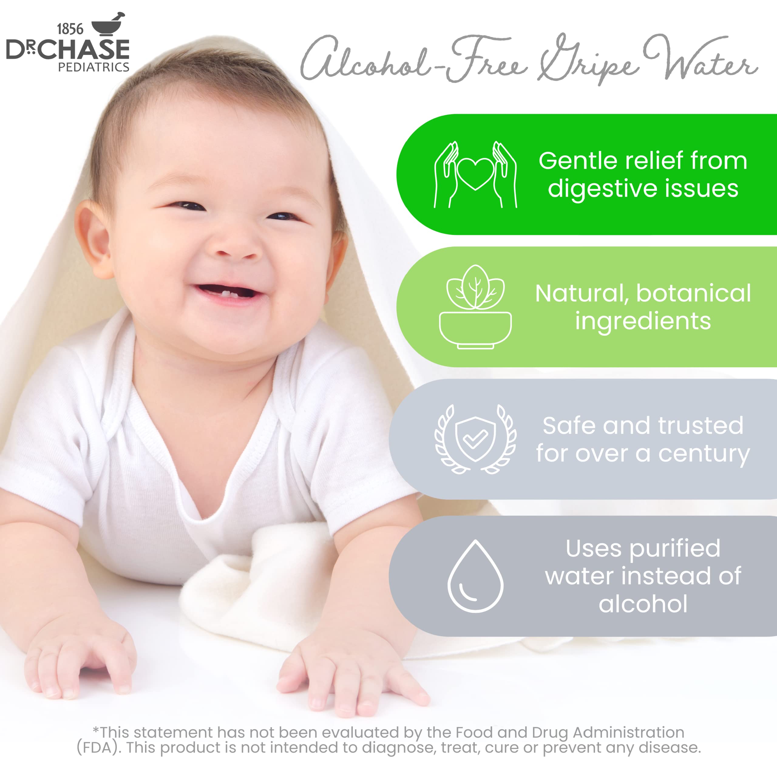 KOLIK Gripe Water Alcohol-Free - Babys Colic Relief - Gripe Water For Babies & Infants - Baby Gas Relief For Cramps, Stomach Dis