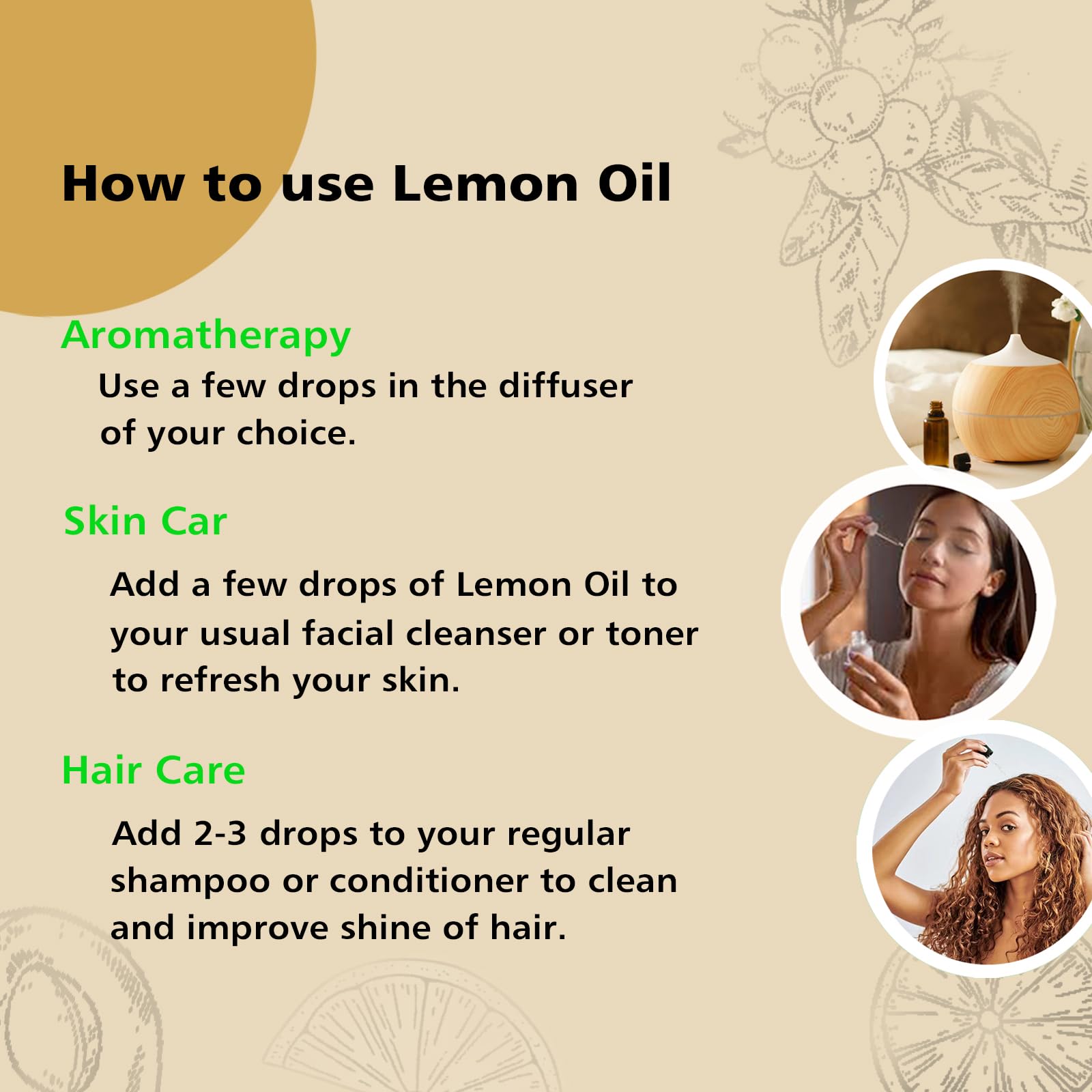 GM Gumili Lemon Essential Oil for Diffuser Household DIY Crafts, 100ML