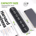 Weekly Pill Organizer 2 Times a Day, Travel Pill Box 7 Day Extra Large Compartments Vitamin Holder, Daily Pill Container 7day XL