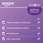 Amazon Basic Care Omeprazole Delayed Release Tablets 20 mg, Acid Reducer, 14 Count (Packaging may vary)